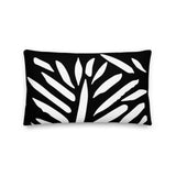 Black and White Leaf Premium Pillow